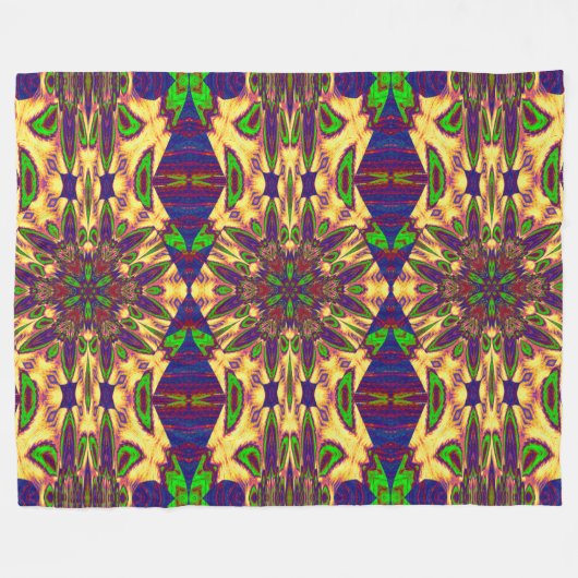 Boheemse Tuinbloem In De Zomer 1 Bloemen Fleece Deken (Voorkant (Horizontaal))