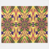 Boheemse Tuinbloem In De Zomer 2 Bloemen Fleece Deken (Voorkant (Horizontaal))