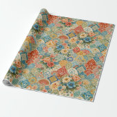 Boheemse Tuinmozaïek Cadeaupapier (Uitgerold)