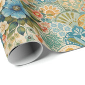 Boheemse Tuinmozaïek Cadeaupapier (Rol Hoek)