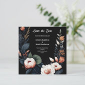 Boheemse Typografie Unieke bruiloft Save The Date (Staand voorkant)