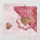 Boheemse Valentijnsdag Whimsey 3D  Briefkaart (Voorkant / Achterkant)