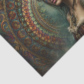 Boheemse Veer Godin Decoupage Tissuepapier (Detail)