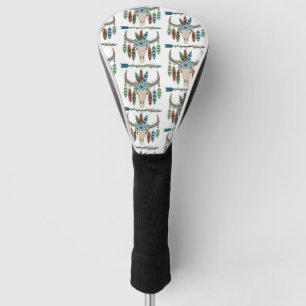 Boheemse Veren Droomvanger Blauwe Gewei Pijl Golfheadcover