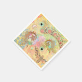 Boheemse vintage kunst unieke hippie pastelkleurig servet (Hoek)