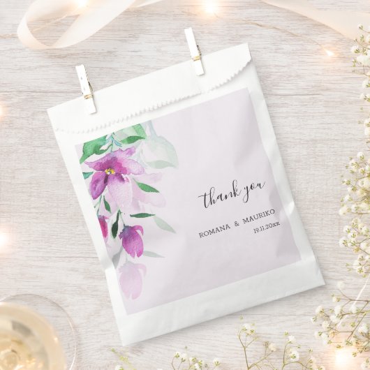 Boheemse Violet Waterverf Kunstbloemen Bedankzakje (Geknipt)