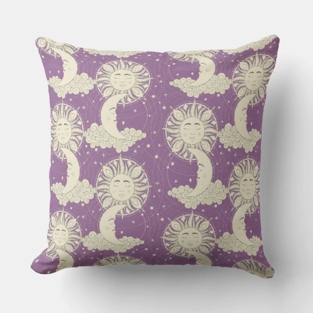 Boheemse Violette Dromen Kussen (Voorkant)