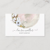 Boheemse Volle Maan Elegant Visitekaartje (Voorkant)