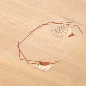 Boheemse vormen en lijnen acryl uitnodiging (Laagn)