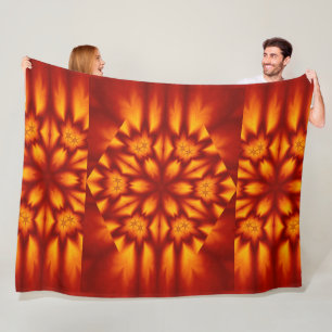 Boheemse vuurbloemen 72 fleece deken
