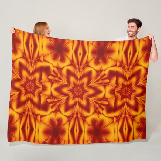 Boheemse vuurbloemen 76 fleece deken (In situ)