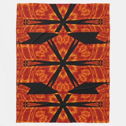 Boheemse vuurbloemen 80 fleece deken (Voorkant)