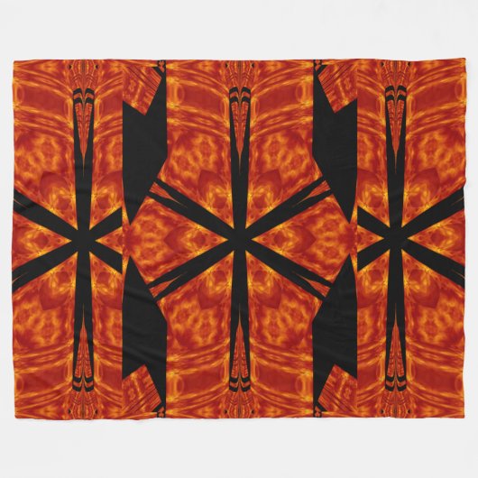 Boheemse vuurbloemen 80 fleece deken (Voorkant (Horizontaal))