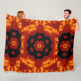 Boheemse vuurbloemen 82 fleece deken