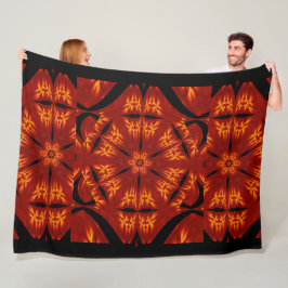 Boheemse vuurbloemen 84 fleece deken