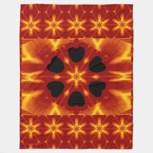 Boheemse vuurbloemen 87 fleece deken (Voorkant)