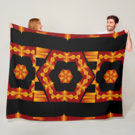 Boheemse Vuurbloemen 90 Fleece Deken