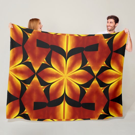 Boheemse Vuurbloemen 91 Fleece Deken (In situ)