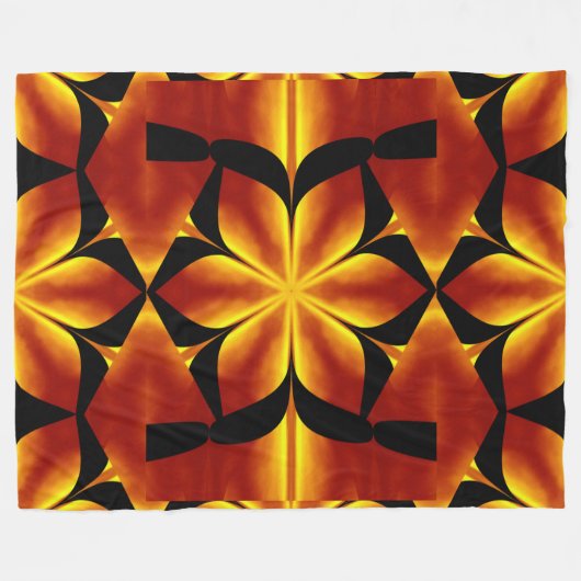 Boheemse Vuurbloemen 91 Fleece Deken (Voorkant (Horizontaal))