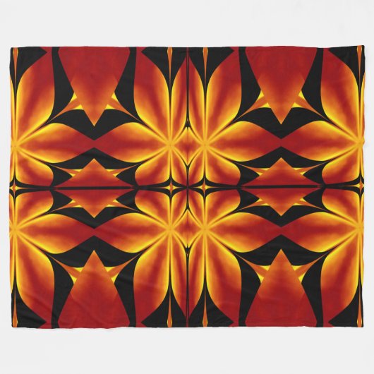 Boheemse Vuurbloemen 92 Fleece Deken (Voorkant (Horizontaal))