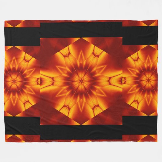 Boheemse Vuurbloemen 95 Fleece Deken (Voorkant (Horizontaal))