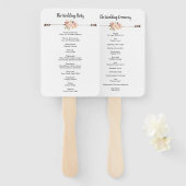 Boheemse Waterverf Bloemen Boho Trouwprogramma Handwaaier (Voorkant en achterkant)