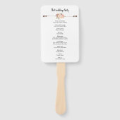 Boheemse Waterverf Bloemen Boho Trouwprogramma Handwaaier (Voorkant)