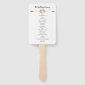 Boheemse Waterverf Bloemen Boho Trouwprogramma Handwaaier (Achterkant)