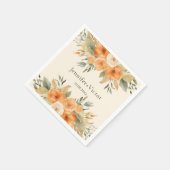 Boheemse Waterverf Bloemen bruiloft Servet (Hoek)