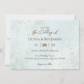 Boheemse Waterverf Bloemen Koe Schedel Huwelijk Kaart (Achterkant)