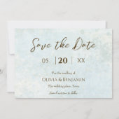 Boheemse Waterverf Bloemen Koe Schedel Huwelijk Save The Date (Achterkant)