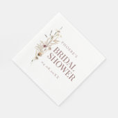 Boheemse Waterverf Bruidsdouche Wilde Bloemen Servet (Hoek)