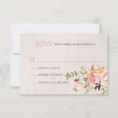 Boheemse Waterverf bruiloft RSVP Kaarten (Voorkant)