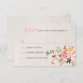 Boheemse Waterverf bruiloft RSVP Kaarten (Voorkant / Achterkant)