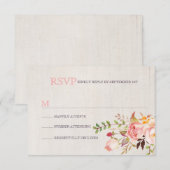 Boheemse Waterverf bruiloft RSVP Kaarten Kaartje (Voorkant / Achterkant)