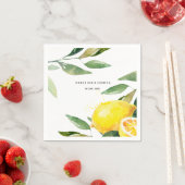 Boheemse Waterverf Citroen Bruiloft Servet (Insitu)