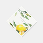 Boheemse Waterverf Citroen Bruiloft Servet (Hoek)