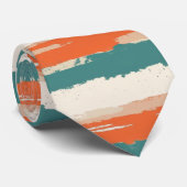  Boheemse Waterverf Gestreept (2) Stropdas (Opgerold)