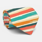  Boheemse Waterverf Gestreept (3) Stropdas (Opgerold)