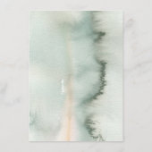 Boheemse Waterverf groen bruiloft informatie Informatiekaartje (Achterkant)