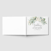 Boheemse Waterverf groen en gouden bruiloft Gastenboek (Volledig)