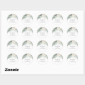 Boheemse Waterverf Groen Romantisch Zomer Ronde Sticker (Vel)