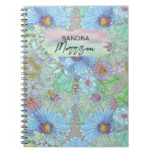 Boheemse Waterverf Grote gestileerde tuinbloemen Notitieboek (Voorkant)