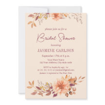 Boheemse Waterverf Herfst Bloemen Vrijgezellenfees