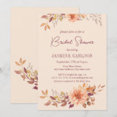 Boheemse Waterverf Herfst Bloemen Vrijgezellenfees Kaart (Voorkant / Achterkant)