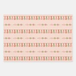 Boheemse Waterverf Kerst Inpakpapier Vel