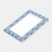 Boheemse waterverf regenbogen in blauw post-it® notes (Schuin)
