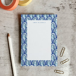 Boheemse waterverf regenbogen in blauw post-it® notes