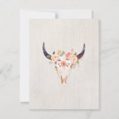 Boheemse Waterverf Skull Save the Date (Achterkant)