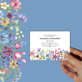 Boheemse Waterverf Tuin Bloemen FotoRepetitie Kaart